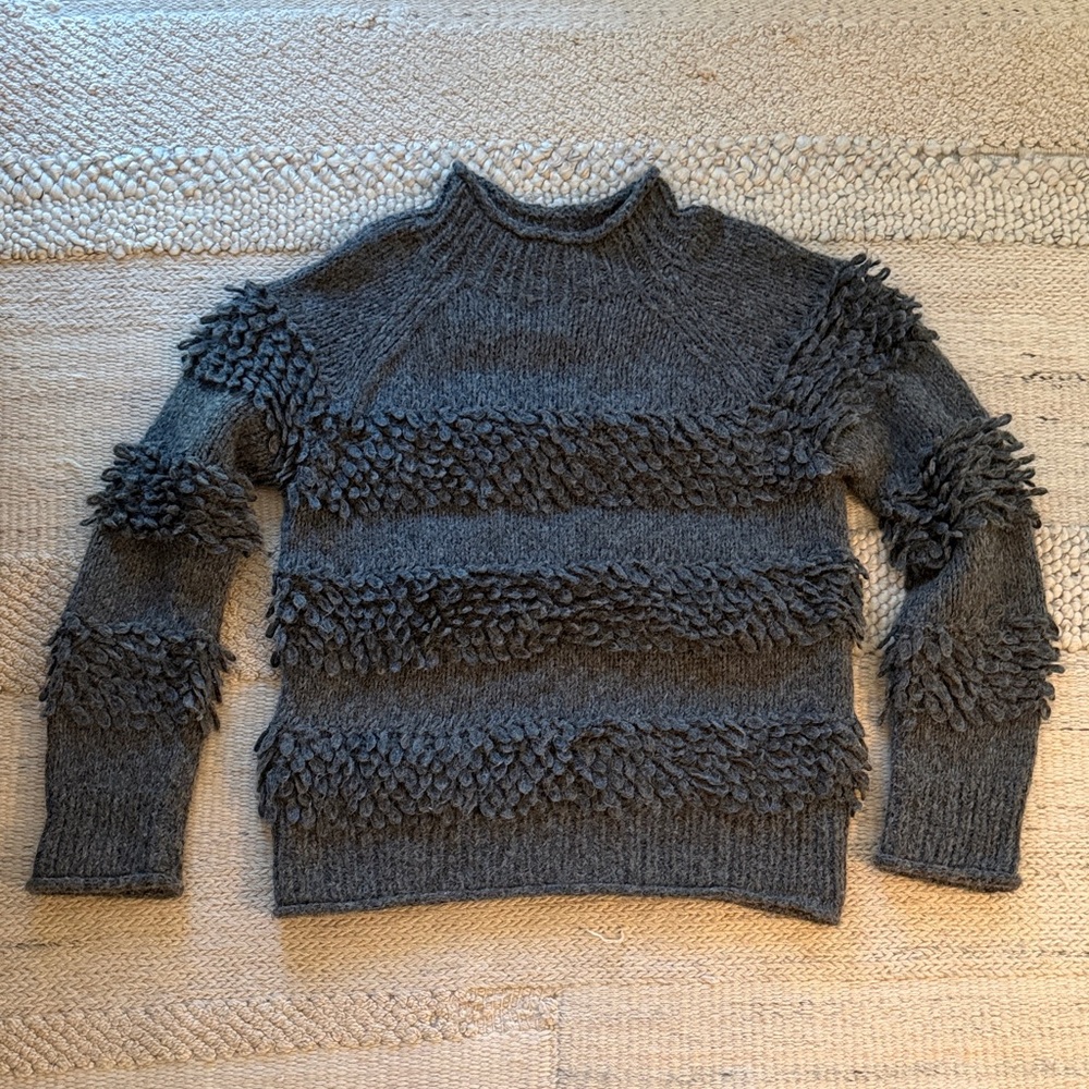 Alpaca/Cashmere Blend Textured Sweater
